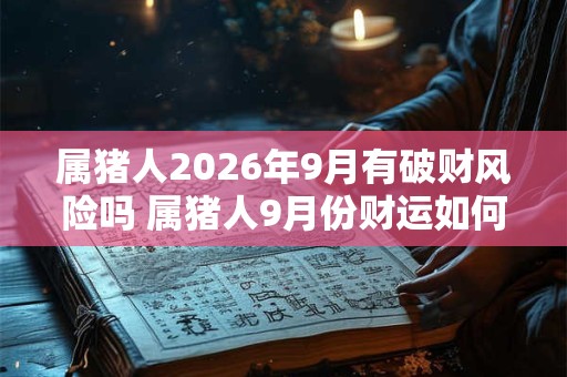 属猪人2026年9月有破财风险吗 属猪人9月份财运如何 属猪人2026年9月有破财风险吗 属猪人9月份财运如何