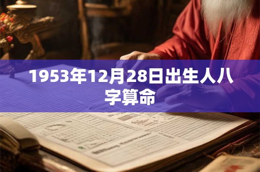 1953年12月28日出生人八字算命 1953年12月28日出生人八字算命
