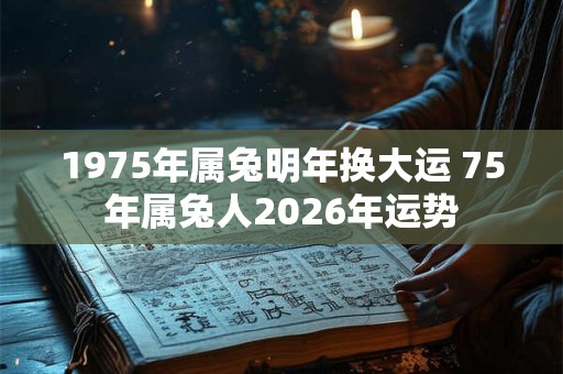 1975年属兔明年换大运 75年属兔人2026年运势 1975年属兔明年换大运 75年属兔人2026年运势