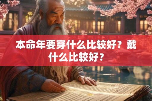 本命年要穿什么比较好?戴什么比较好? 本命年要穿什么比较好?戴什么比较好?