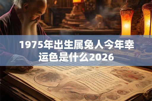 1975年出生属兔人今年幸运色是什么2026 1975年出生属兔人今年幸运色是什么2026