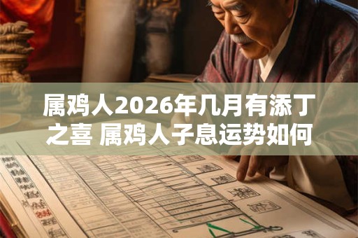 属鸡人2026年几月有添丁之喜 属鸡人子息运势如何
