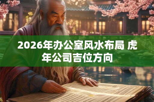 2026年办公室风水布局 虎年公司吉位方向