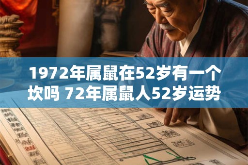 1972年属鼠在52岁有一个坎吗 72年属鼠人52岁运势 1972年属鼠在52岁有一个坎吗 72年属鼠人52岁运势