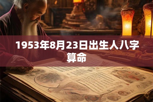 1953年8月23日出生人八字算命 1953年8月23日出生人八字算命
