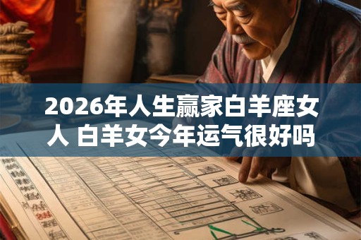 2026年人生赢家白羊座女人 白羊女今年运气很好吗 2026年人生赢家白羊座女人 白羊女今年运气很好吗