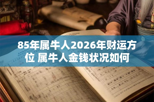 85年属牛人2026年财运方位 属牛人金钱状况如何