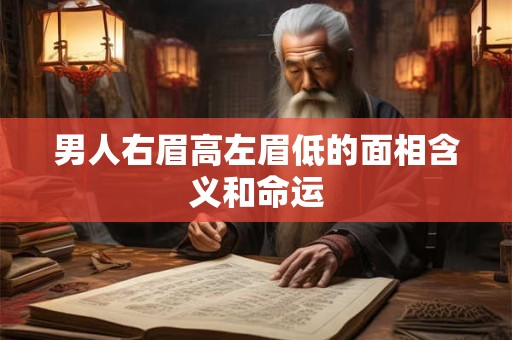 男人右眉高左眉低的面相含义和命运 男人右眉高左眉低的面相含义和命运