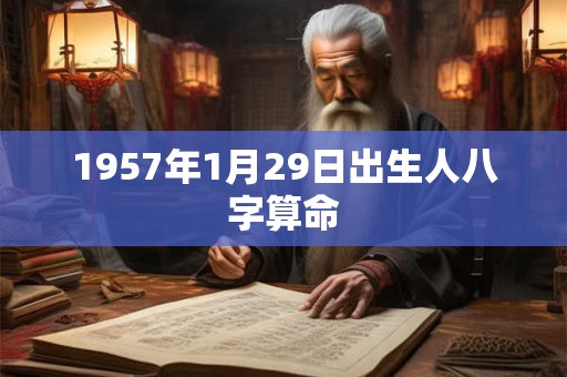 1957年1月29日出生人八字算命 1957年1月29日出生人八字算命