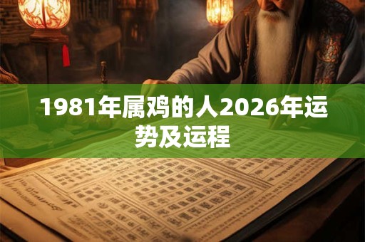 1981年属鸡的人2026年运势及运程 1981年属鸡的人2026年运势及运程