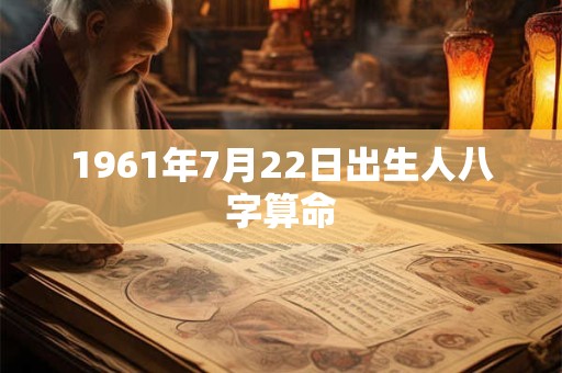1961年7月22日出生人八字算命 1961年7月22日出生人八字算命