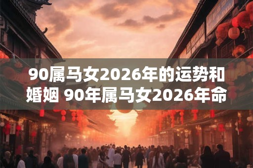 90属马女2026年的运势和婚姻 90年属马女2026年命运 90属马女2026年的运势和婚姻 90年属马女2026年命运