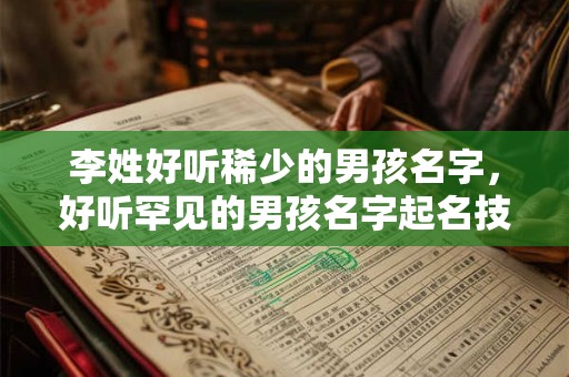 李姓好听稀少的男孩名字,好听罕见的男孩名字起名技巧 李姓好听稀少的男孩名字,好听罕见的男孩名字起名技巧
