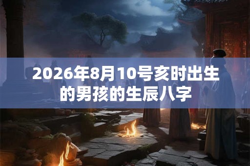 2026年8月10号亥时出生的男孩的生辰八字 2026年8月10号亥时出生的男孩的生辰八字