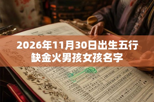2026年11月30日出生五行缺金火男孩女孩名字 2026年11月30日出生五行缺金火男孩女孩名字