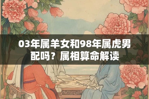 03年属羊女和98年属虎男配吗?属相算命解读 03年属羊女和98年属虎男配吗?属相算命解读