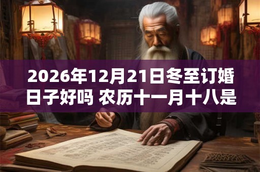 2026年12月21日冬至订婚日子好吗 农历十一月十八是吉日吗 2026年12月21日冬至订婚日子好吗 农历十一月十八是吉日吗