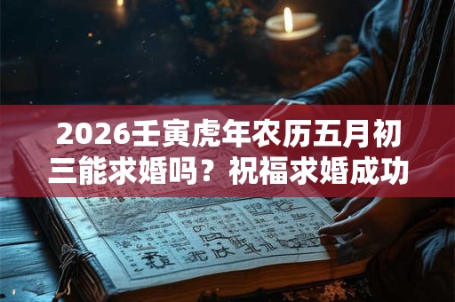2026壬寅虎年农历五月初三能求婚吗?祝福求婚成功的句子 2026壬寅虎年农历五月初三能求婚吗?祝福求婚成功的句子