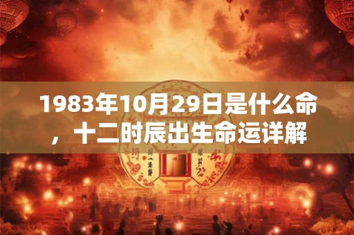 1983年10月29日是什么命，十二时辰出生命运详解
