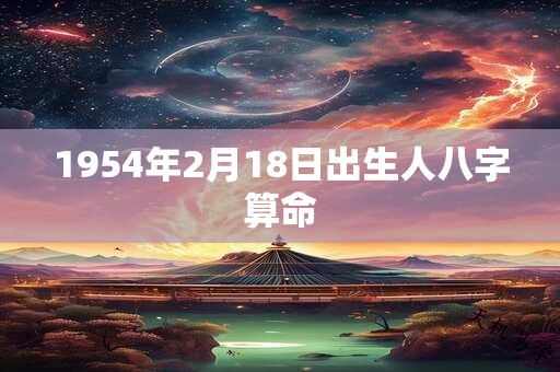 1954年2月18日出生人八字算命 1954年2月18日出生人八字算命
