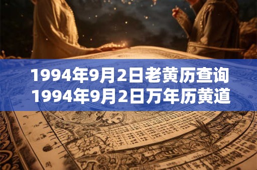 1994年9月2日老黄历查询 1994年9月2日万年历黄道吉日 1994年9月2日老黄历查询 1994年9月2日万年历黄道吉日
