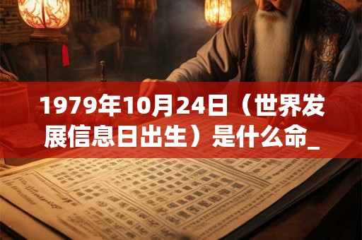 1979年10月24日（世界发展信息日出生）是什么命_命运如何