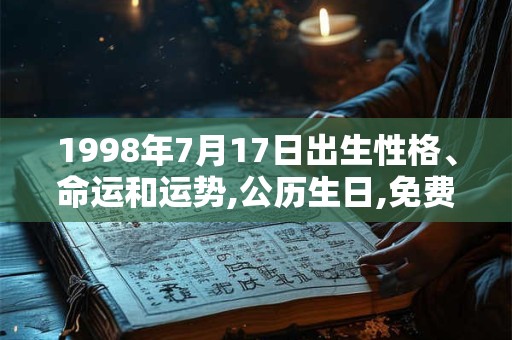 1998年7月17日出生性格、命运和运势,公历生日,免费算命 1998年7月17日出生性格、命运和运势,公历生日,免费算命