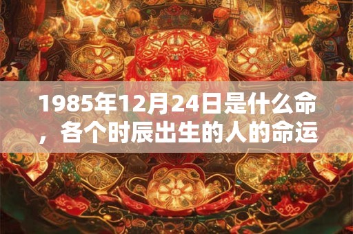 1985年12月24日是什么命，各个时辰出生的人的命运