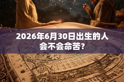 2026年6月30日出生的人会不会命苦? 2026年6月30日出生的人会不会命苦?