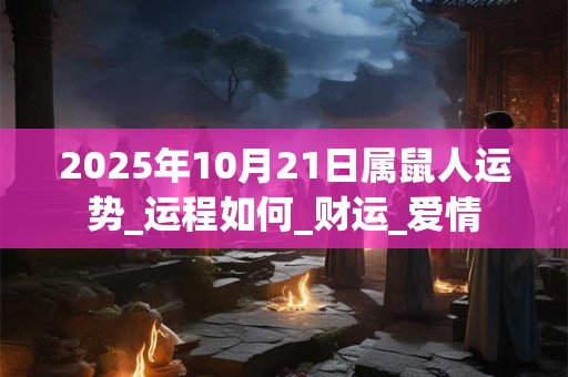 2025年10月21日属鼠人运势_运程如何_财运_爱情