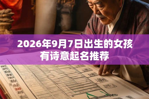 2026年9月7日出生的女孩有诗意起名推荐 2026年9月7日出生的女孩有诗意起名推荐