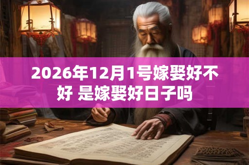 2026年12月1号嫁娶好不好 是嫁娶好日子吗 2026年12月1号嫁娶好不好 是嫁娶好日子吗