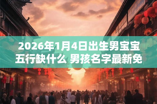 2026年1月4日出生男宝宝五行缺什么 男孩名字最新免费版