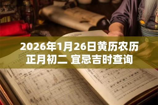 2026年1月26日黄历农历正月初二 宜忌吉时查询 2026年1月26日黄历农历正月初二 宜忌吉时查询