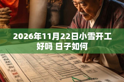 2026年11月22日小雪开工好吗 日子如何 2026年11月22日小雪开工好吗 日子如何