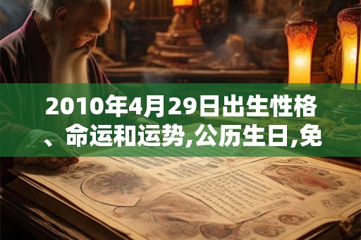 2010年4月29日出生性格、命运和运势,公历生日,免费算命 2010年4月29日出生性格、命运和运势,公历生日,免费算命