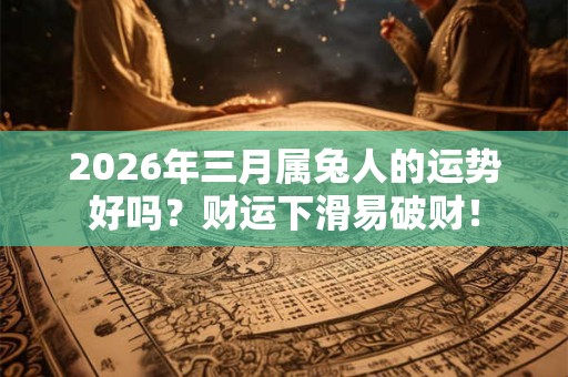 2026年三月属兔人的运势好吗?财运下滑易破财! 2026年三月属兔人的运势好吗?财运下滑易破财!