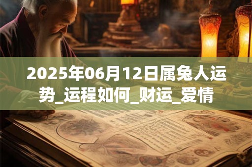 2025年06月12日属兔人运势_运程如何_财运_爱情