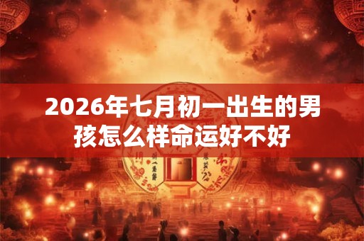 2026年七月初一出生的男孩怎么样命运好不好