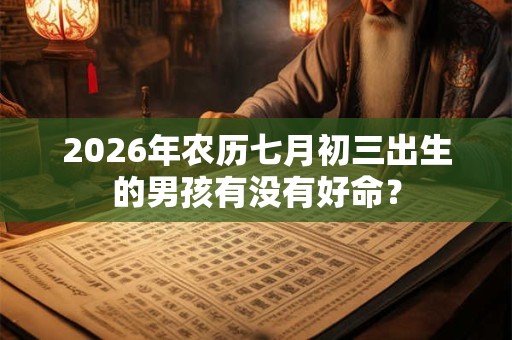 2026年农历七月初三出生的男孩有没有好命？