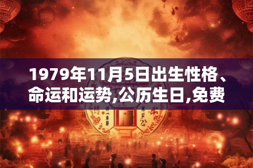 1979年11月5日出生性格、命运和运势,公历生日,免费算命 1979年11月5日出生性格、命运和运势,公历生日,免费算命