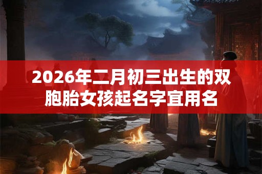 2026年二月初三出生的双胞胎女孩起名字宜用名 2026年二月初三出生的双胞胎女孩起名字宜用名