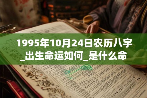 1995年10月24日农历八字_出生命运如何_是什么命