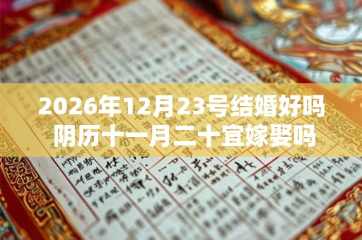 2026年12月23号结婚好吗 阴历十一月二十宜嫁娶吗 2026年12月23号结婚好吗 阴历十一月二十宜嫁娶吗