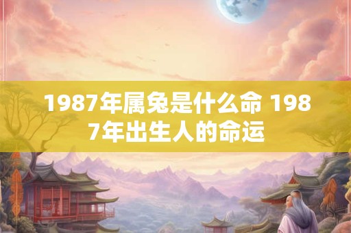 1987年属兔是什么命 1987年出生人的命运 1987年属兔是什么命 1987年出生人的命运