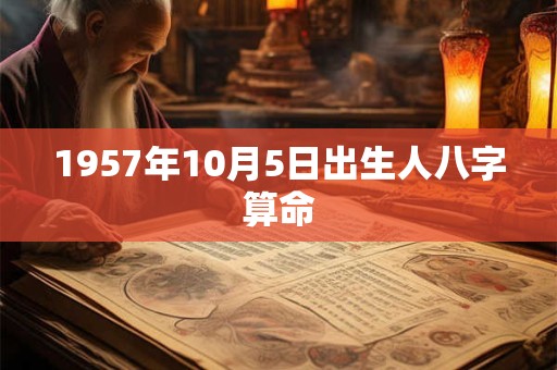 1957年10月5日出生人八字算命