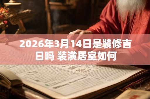 2026年3月14日是装修吉日吗 装潢居室如何