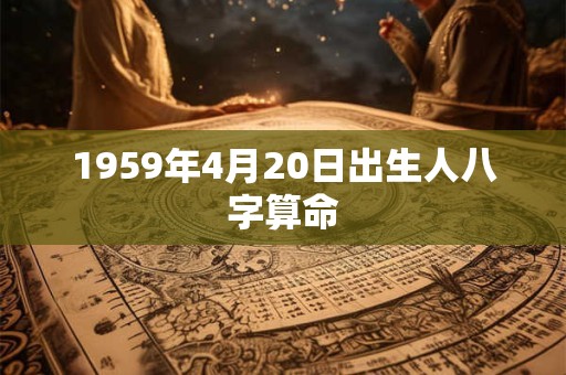 1959年4月20日出生人八字算命 1959年4月20日出生人八字算命