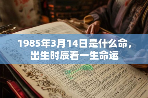 1985年3月14日是什么命,出生时辰看一生命运 1985年3月14日是什么命,出生时辰看一生命运