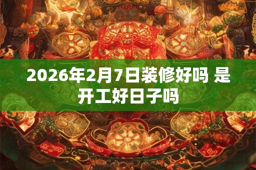 2026年2月7日装修好吗 是开工好日子吗 2026年2月7日装修好吗 是开工好日子吗